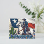 Texas Freedom: Texas Onafhankelijkheidsdag Briefkaart (Staand voorkant)