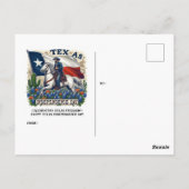 Texas Freedom: Texas Onafhankelijkheidsdag Briefkaart (Achterkant)
