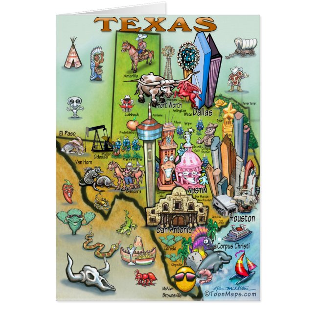 Texas Fun Map (Voorkant)