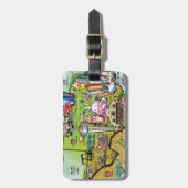 Texas Fun Map Bagagelabel (Voorkant verticaal)