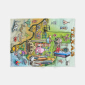Texas Fun Map Fleece Deken (Voorkant (Horizontaal))