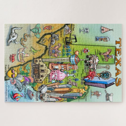 Texas Fun Map Legpuzzel (Horizontaal)