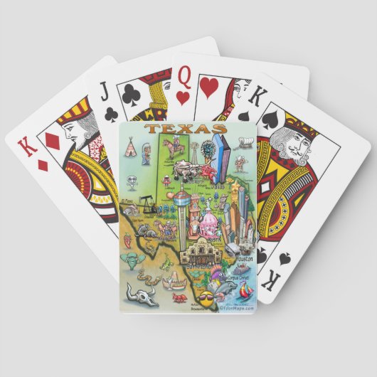 Texas Fun Map Pokerkaarten (Achterkant)