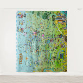 Texas Fun Map Tapestry Wandkleed (Voorkant)