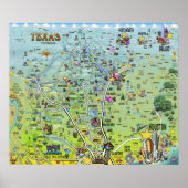 Texas Fun Maps Poster (Voorkant)