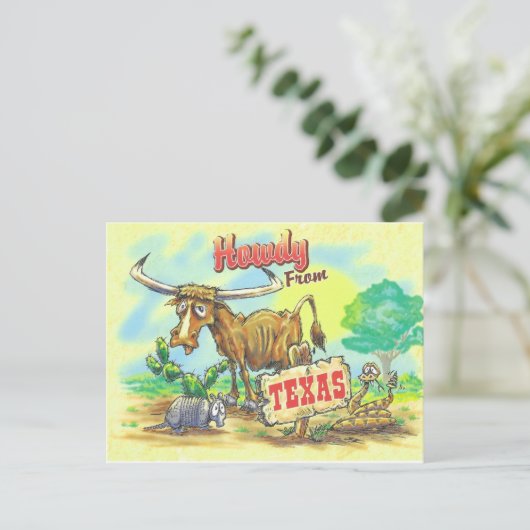 Texas Funny Briefkaart (Staand voorkant)