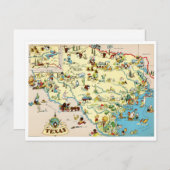 Texas Funny Map Briefkaart (Voorkant / Achterkant)