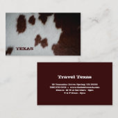 Texas Fur Visitekaartje Cow (Voorkant / Achterkant)