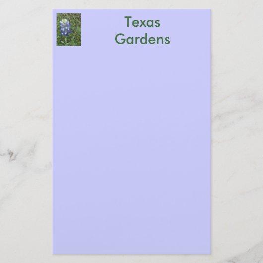 Texas Gardens - Bluebonnet Briefpapier (Voorkant)