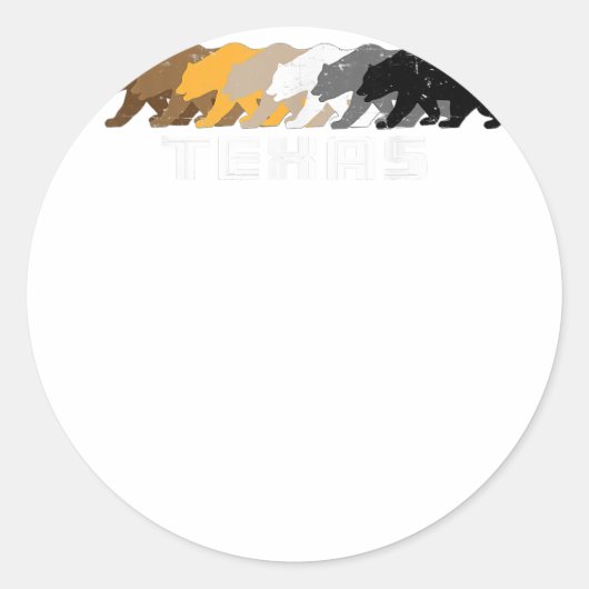 Texas Gay Beer Distress Ronde Sticker (Voorkant)