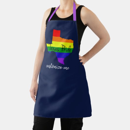 Texas Gay Pride Rainbow Custom Navy Blue Schort (Insitu)