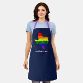 Texas Gay Pride Rainbow Custom Navy Blue Schort (Gedragen)