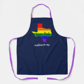 Texas Gay Pride Rainbow Custom Navy Blue Schort (Voorkant)