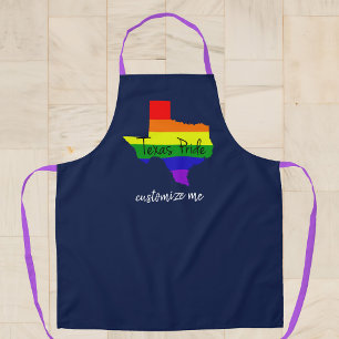 Texas Gay Pride Rainbow Custom Navy Blue Schort