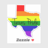 Texas Gay Pride Rainbow LGBTQ Sticker (Vel)
