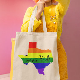 Texas Gay Pride Rainbow Tote Bag