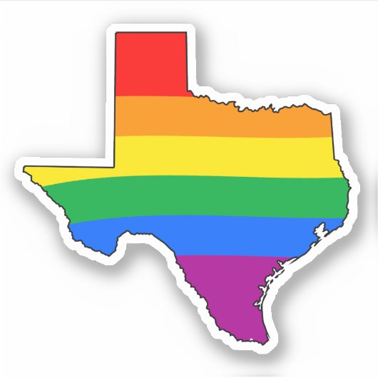 Texas Gay Pride Sticker (Voorkant)