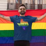 Texas Gay Pride T-shirt<br><div class="desc">Texas vulde zich in met een mooie regenboog. Geweldige gay pride cadeau voor een Oostenrijks of LGBT Texaan. Een homogeen Texas t-shirt.</div>