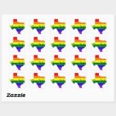 Texas Gay Pride Vierkante Sticker (Vel)