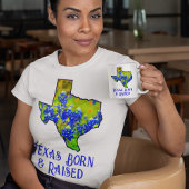 Texas Geboren & Getogen Bluebonnets Staat Texas T-shirt