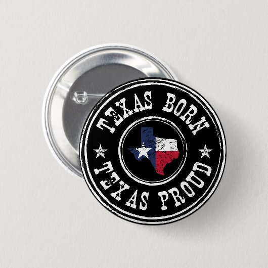  Texas geboren - Texas trots Ronde Button 5,7 Cm (Voorkant /achterkant)