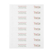 Texas Gebreide Letters en Poinsettia Krans (Vel)