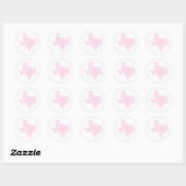 Texas Gender Reveal voor Baby Meisje Sticker (Vel)