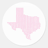 Texas Gender Reveal voor Baby Meisje Sticker (Voorkant)