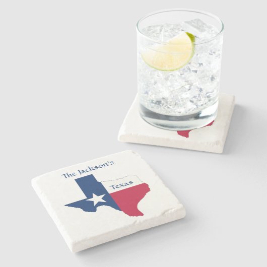 Texas gepersonaliseerd onderzetter (Zijkant)