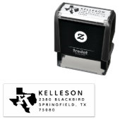 Texas gestempeld | Retouradres Zelfinktstempel Zelfinktende Stempel (In situ)