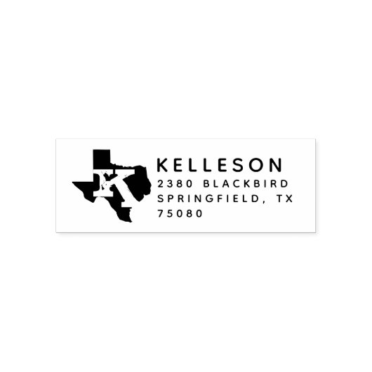 Texas gestempeld | Retouradres Zelfinktstempel Zelfinktende Stempel (Design)