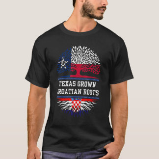 Texas geteeld met Kroatische roots Kroatië T-shirt