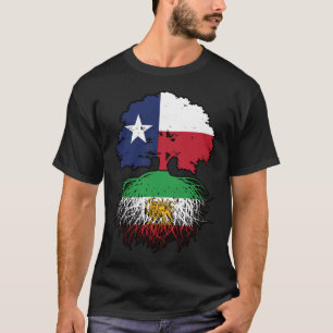 Texas Geteelde Iraanse Wortels Leeuw en Zon T-shirt