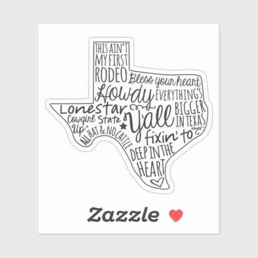 Texas Gezegden Sticker (Vel)