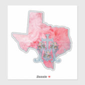 TEXAS GEZEGEND MAAGD MARIA RELIGIEUS MARIAN KRUIS STICKER (Vel)