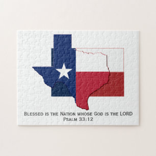 TEXAS   Gezegende natie   TEXAN FLAG Legpuzzel