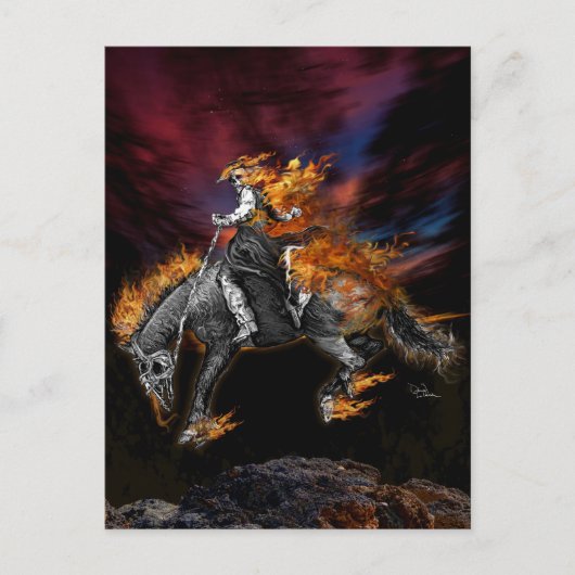 Texas Ghost Rider Briefkaart (Voorkant)