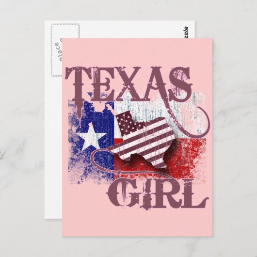 TEXAS GIRL BRIEFKAART (Voorkant / Achterkant)