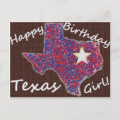 Texas Girl Briefkaart (Voorkant)