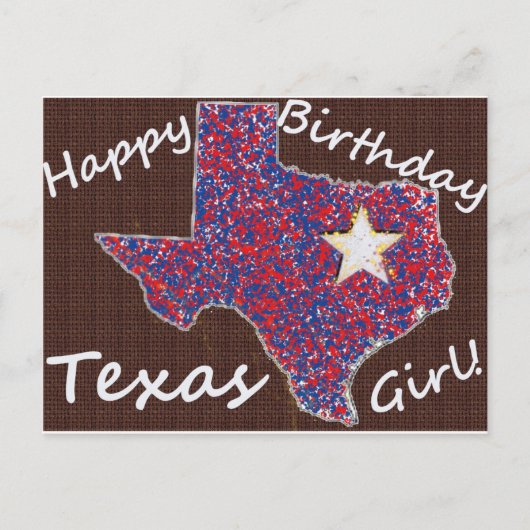 Texas Girl Briefkaart (Voorkant)