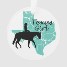 Texas Girl Horseback-kerstversiering