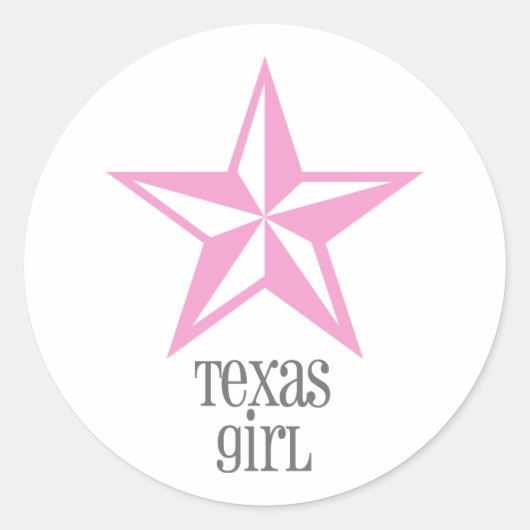 texas girl ronde sticker (Voorkant)