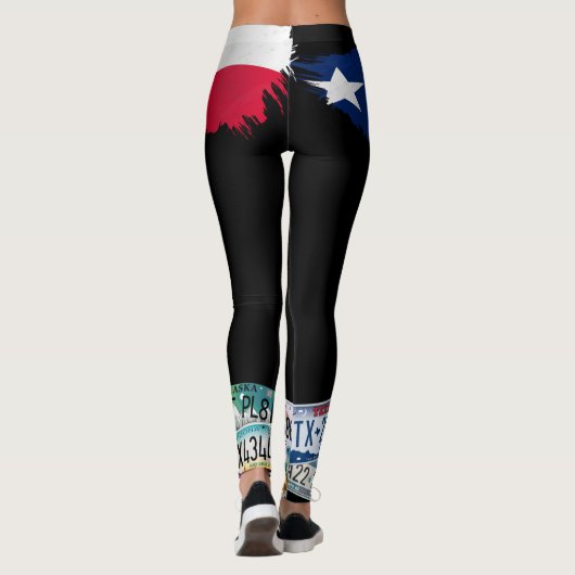 Texas Girl State Flag Leggings (Achterkant)