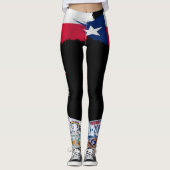 Texas Girl State Flag Leggings (Voorkant)