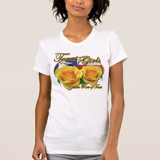 Texas Girls Yellow Rose T-shirt (Voorkant)