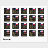 TEXAS GOLD VIERKANTE STICKER (Vel)
