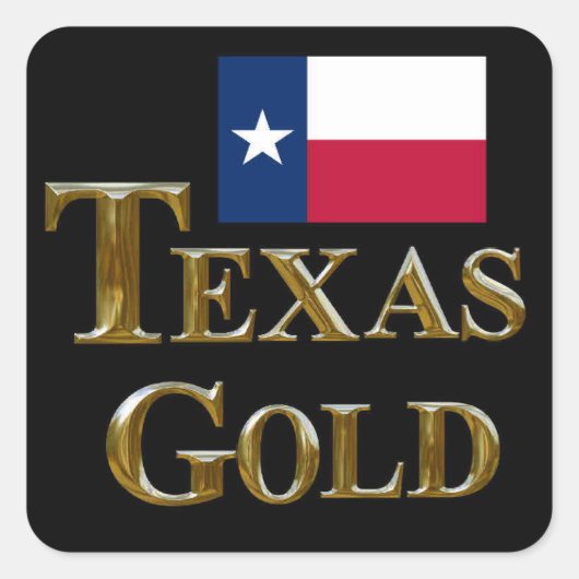 TEXAS GOLD VIERKANTE STICKER (Voorkant)
