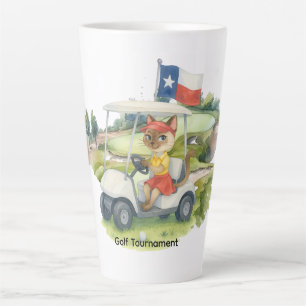 Texas golfer rijden golfkar latte mok