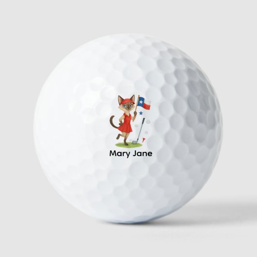 Texas Golferholding vlag van Texas Golfballen (Voorkant)