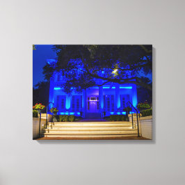 Texas Governor's Mansion Back the Blue Canvas Afdruk